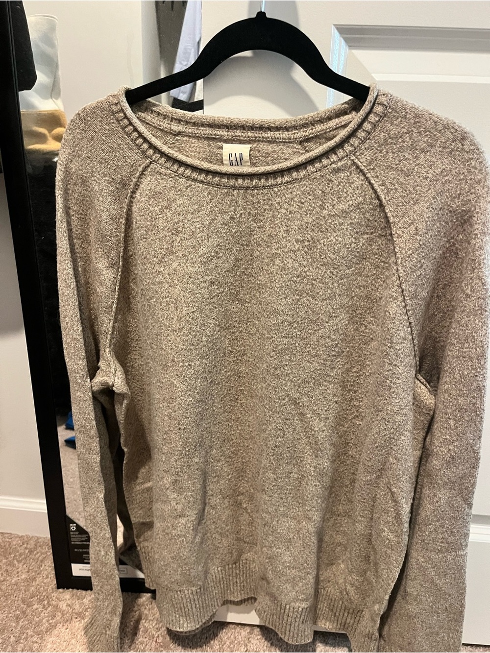 GAP Women's Crewneck Sweater in Taupe